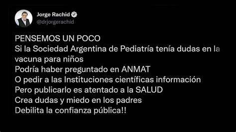 Exabrupto De Un Asesor De Kicillof Contra La Sociedad De Pediatría