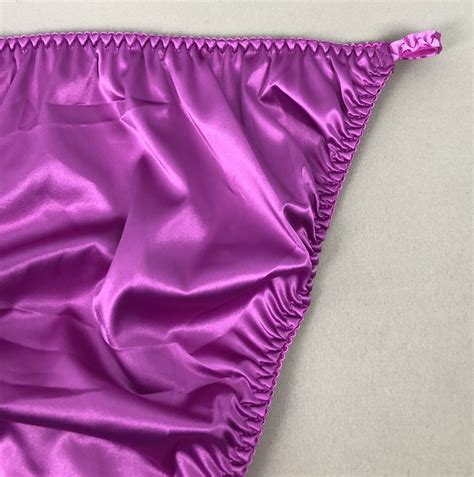 Satin String Bikini Panty Magenta Xxl Gem