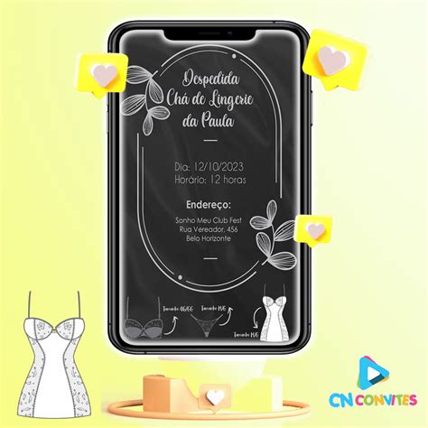 Convite Digital Ch De Lingerie Elo Produtos Especiais
