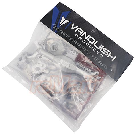 Vanquish Aluminum Currie Portal F Front Axle Kit Silver For Axial Scx Ii