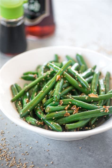 Asian Honey Sesame Green Beans Green Bean Recipes Green Beans Bean