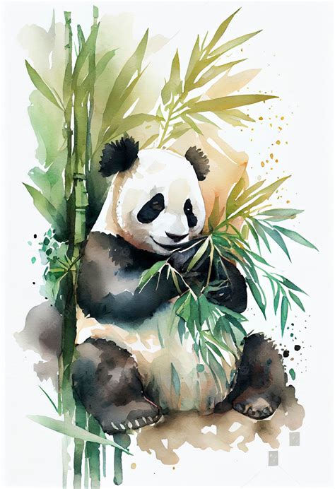 Premium Photo | Panda eating bamboo