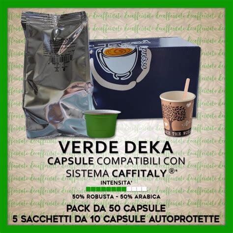 Verde Deka Compatibili Caffitaly Capsule Flowpack X Capsule