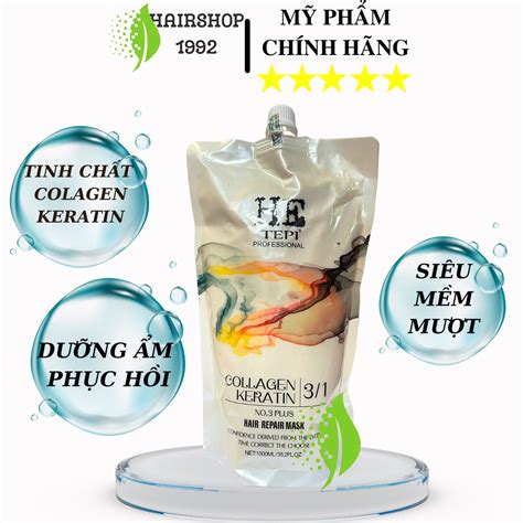 Mua Kem ủ tóc collagen keratin HE TEPI phục hồi tóc hư tổn hương nước