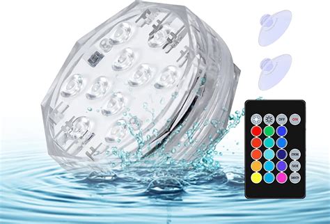 Daoco Lumières LED Submersibles avec Télécommandes Rvb 15 Couleurs