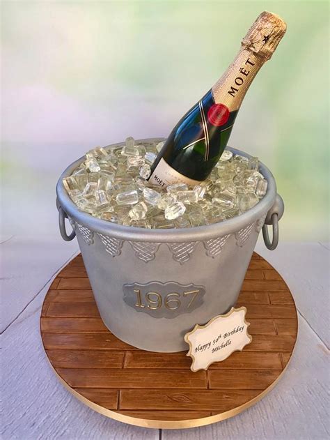 Champagne in an Ice Bucket - Decorated Cake by Canoodle - CakesDecor