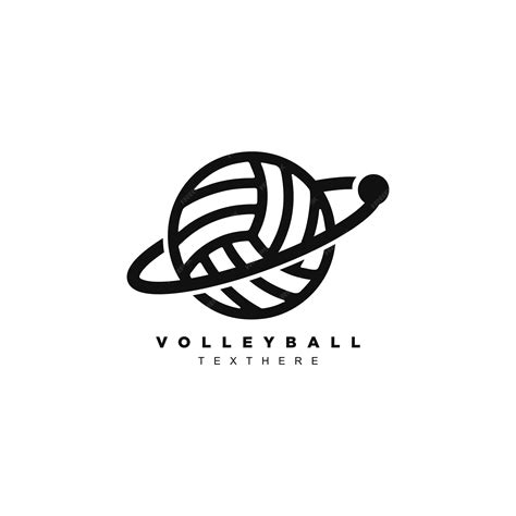 Plantilla De Diseño De Logotipo De Voleibol De Planeta Creativo Vector