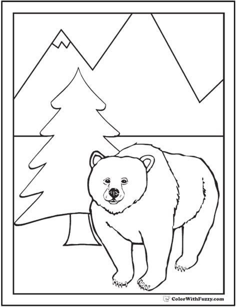 A Grizzly Bear Coloring Page Is Exciting!