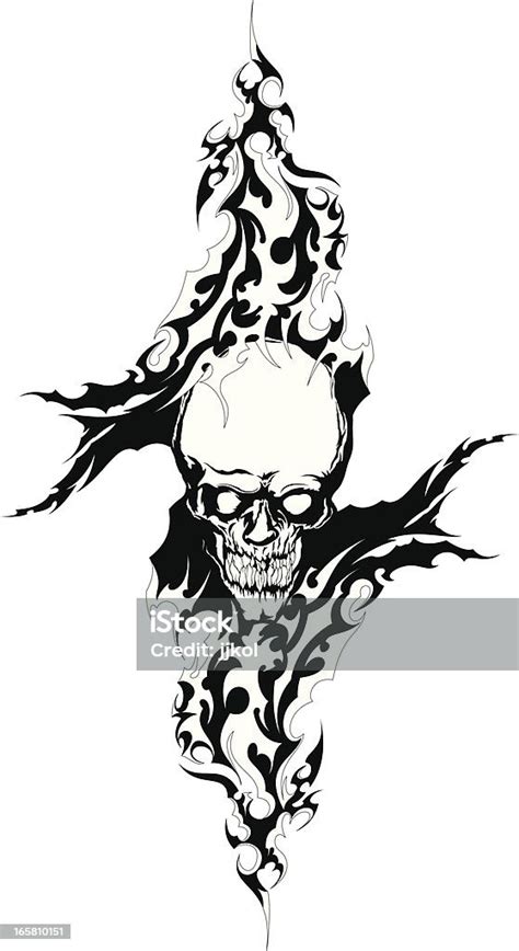 Skulls With Flames Tattoos Designs