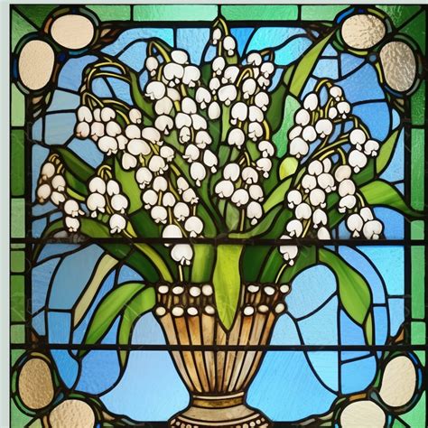 Lily Of The Valley Stained Glass Etsy