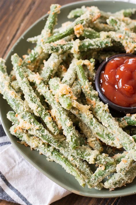 Air Fryer Green Bean Fries Baked Version Maebells