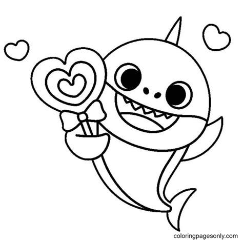 Baby Shark Coloring Pages Printable for Free Download