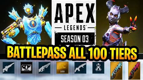 Apex Legends Season Battlepass All Tiers All Legendary Skins