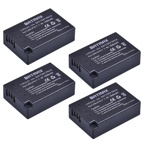 4 Pack Lp E17 Lpe17 Lp E17 Rechargeable Battery For Canon For Eos M3 M5