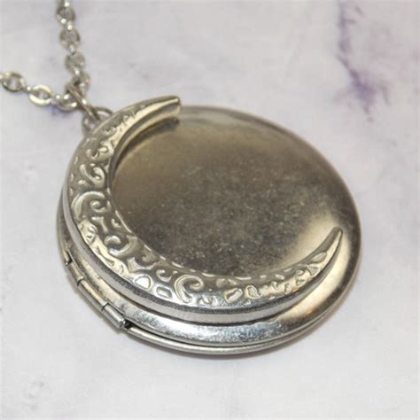 Photo Locket Witchy Woman Moonlight Necklace Stainless Steel Etsy