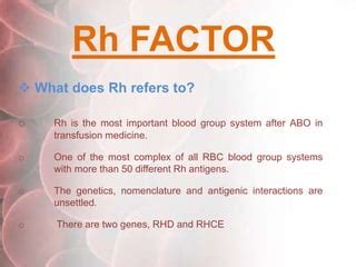 Rh factor