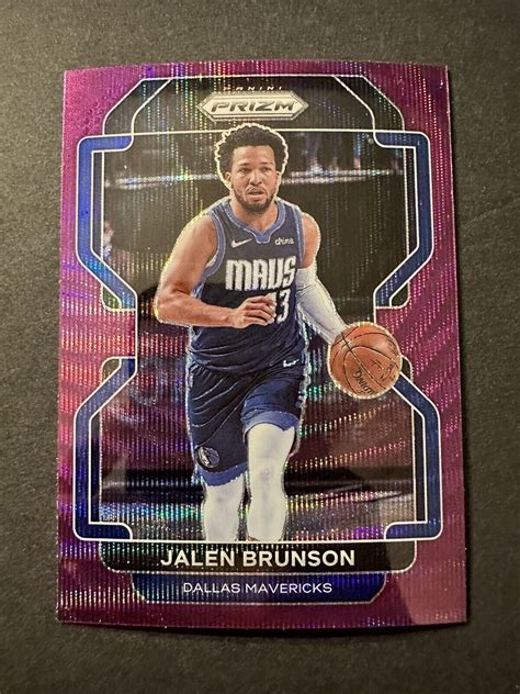 Jalen Brunson 2021 22 Prizm Basketball 144 Purple Wave Dallas