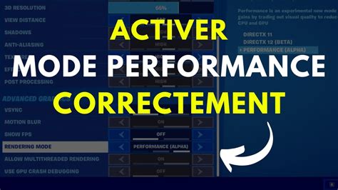 Comment Activer Le Mode Performance Sur Fortnite Pc Avoir Mettre Le