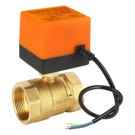 2024 Ac 220v 2 Way 3 Wire Brass Motorized Ball Valve Electrical Valve