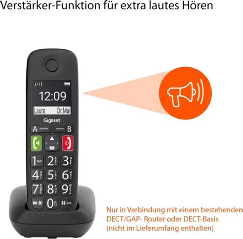 Gigaset E Hx Dect Mobilteil Mit Ladeschale Fritzbox Kompatibel