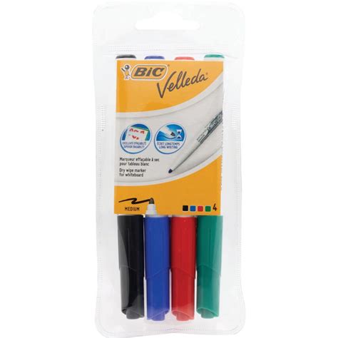 Bic Velleda Whiteboard Marker B Tip Asst Pack