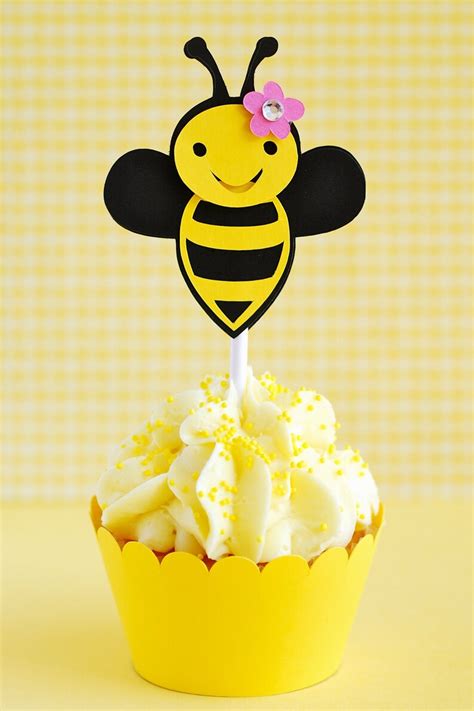 Bzzzz Bumble Bee Party Cupcake Toppers Etsy