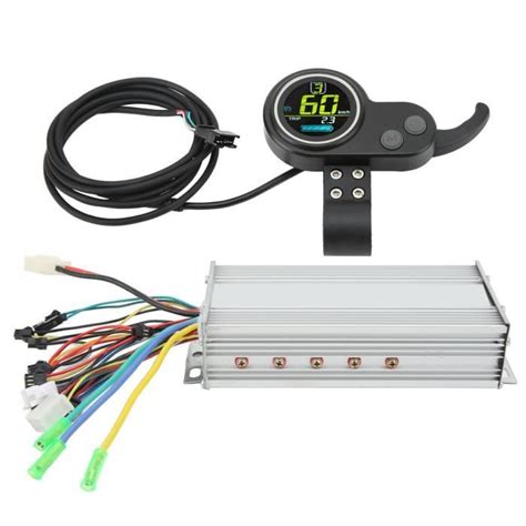 ZERONE Contrôleur Moteur LCD 1000W 36V 48V avec Poignée de Gaz pour