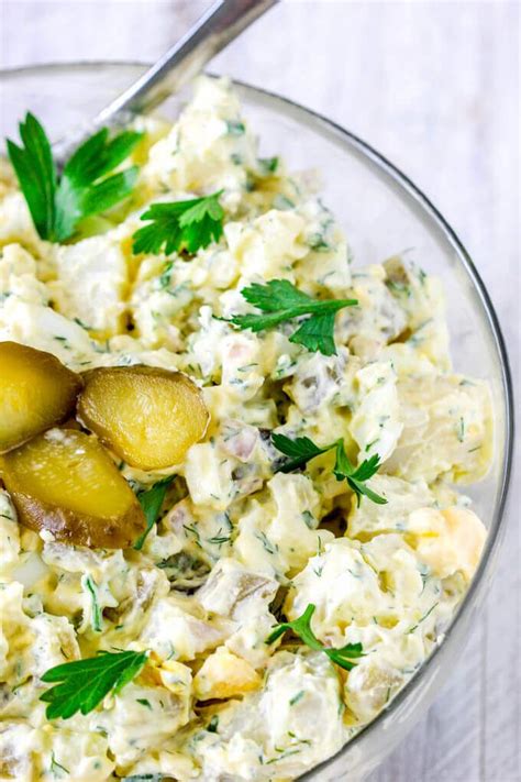 Polish Potato Salad Recipe With Eggs And Pickles Eating European