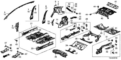 04647 TBC 317ZZ Genuine Honda PANEL SET L RR DP