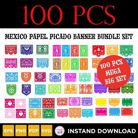 Fiesta Svg For Cricut Papel Picado Svg Mexico Svg Mexican Etsy