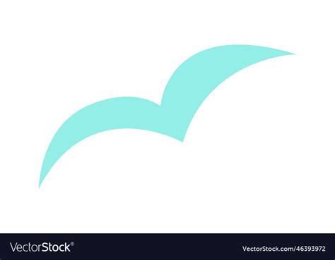 Silhouette of seagull bird Royalty Free Vector Image