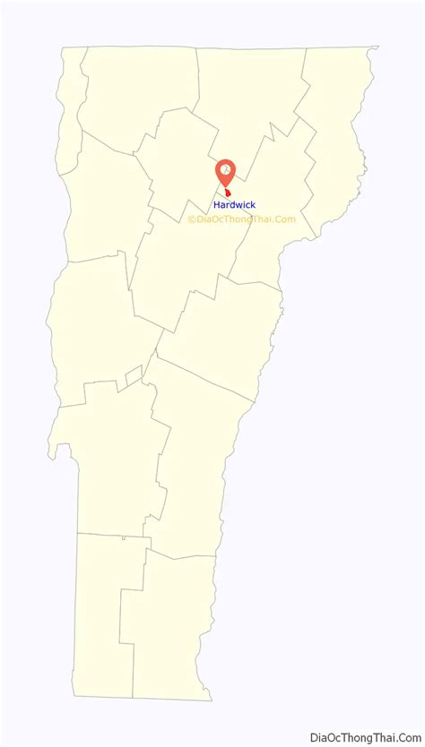 Map of Hardwick CDP, Vermont - Thong Thai Real