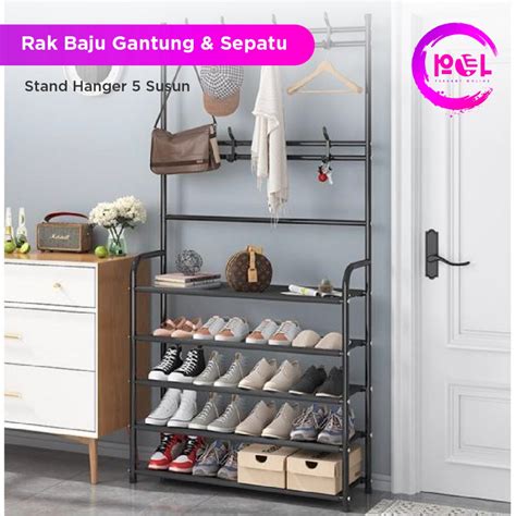 Jual Pol Cod Rak Baju Gantung Dan Sepatu Susun Stand Hanger