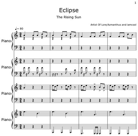 Eclipse Sheet Music For Piano