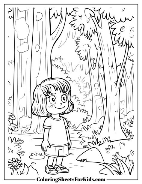 Enchanted Forest Coloring Pages For Kids