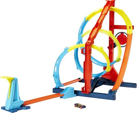 Set Hot Wheels Track Builder Pista Kit De Giros Sin Limite Meses Sin