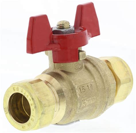 RS PRO Brass Reduced Bore 2 Way Ball Valve 15mm RS