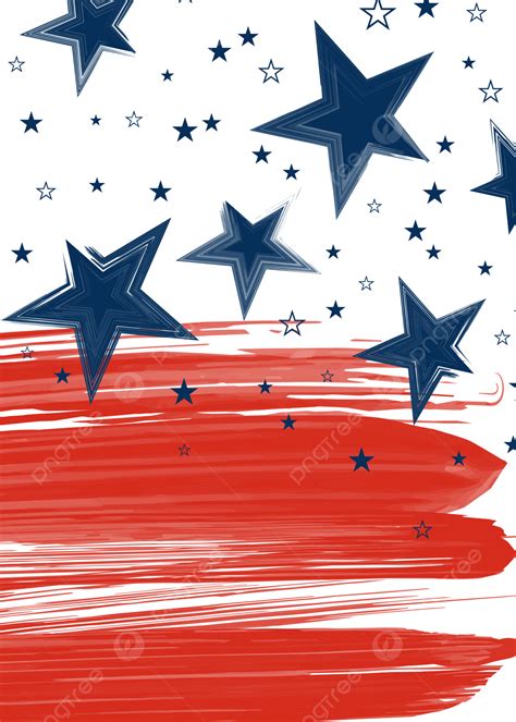 Blue Stars Red Doodle Us Flag Background Wallpaper Image For Free
