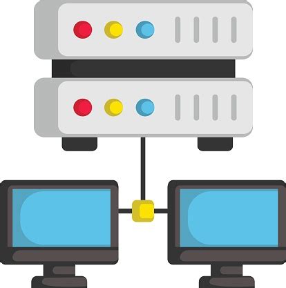 storage area network concept network attached storage vector color icon