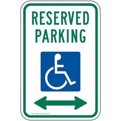 ADA Sign or Label - Reserved Parking - Made in USA - Easy Ordering