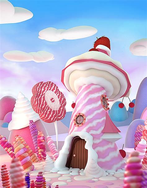 Candy Houses On Behance Candy House Candy Art Candyland