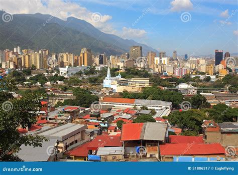 skyline  downtown caracas venezuela editorial photography image