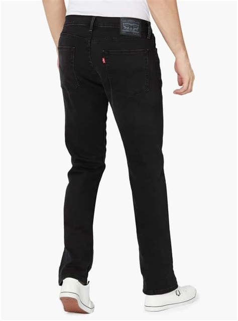 Levis 513 Slim Straight Lightly Washed Jeans Black