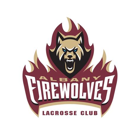 Albany Firewolves Logo Officially Licensed Nll Removable Adhesive D