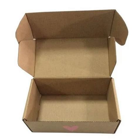 Rectangle Brown Plain Cardboard Corrugated Packaging Box Box Capacity