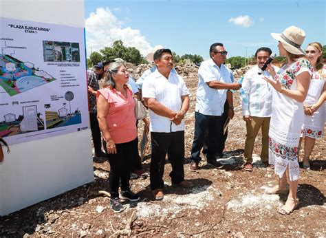 Atenea G Mez Inicia Construcci N De La Plaza Ejidatarios En La Zona