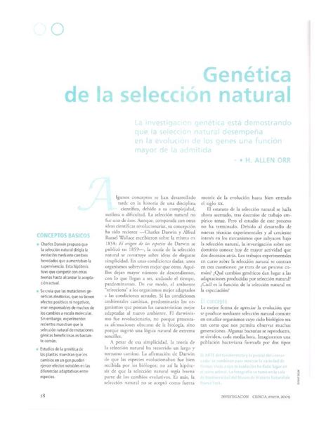 PDF Genética de La Selección Natural DOKUMEN TIPS