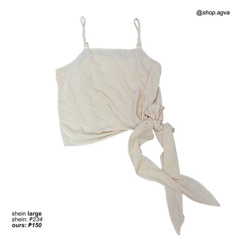 Shein Nude Cami Top With Side Ribbon On Carousell