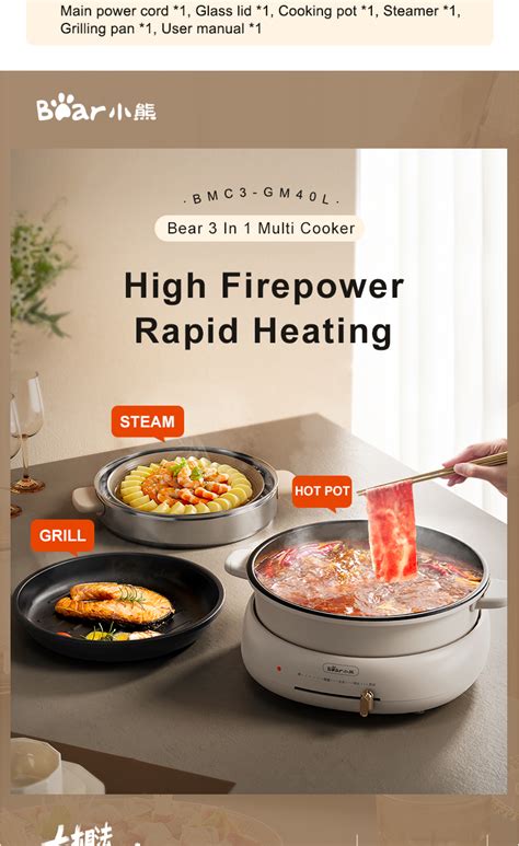 Bear In Multi Cooker Hot Pot W Power L Bmc Gm L Shopee