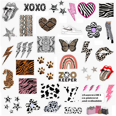 Animal Print Stickers | Scrapbook stickers printable, Print stickers ...